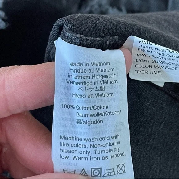 NEW Madewell Rigid Denim A Line Skirt Black K4918 Size 23 NWT - Picture 6 of 7